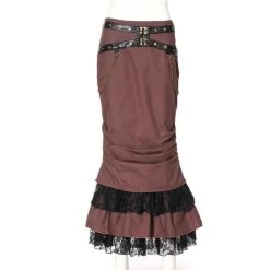 RQ-BL Leather & Lace Steampunk Skirt -PUNK RAVE Sales 11 800x800 1200x