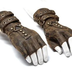 Alternative view of Punk Rave Fingerless Combat Gloves Grey