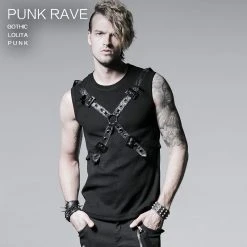 Punk Rave Gothic Cross Top