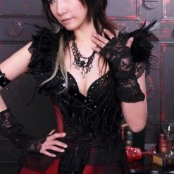 RQ-BL Feathery Fantasy Dress -PUNK RAVE Sales 21079BR 04 1200x