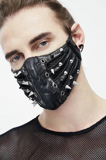 Riveting Mask Men Devil Fashion Riveting Mask -PUNK RAVE Sales