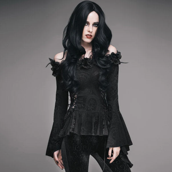 Morticia Off Shoulder Top Devil Fashion Morticia Off Shoulder Top -PUNK RAVE Sales 2 481a777f 1ac8 404b b9b0