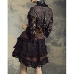 RQ-BL Leather & Lace Steampunk Bolero 5 RQ-BL Leather & Lace Steampunk Bolero -PUNK RAVE Sales 3 800x800 1200x
