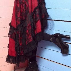 RQ-BL Elegant Asymmetric Skirt Black -PUNK RAVE Sales 454 1200x