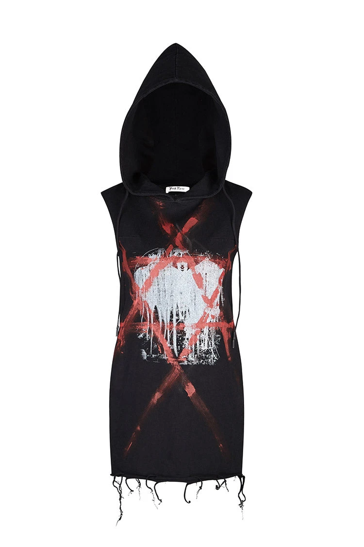 Fringe Dweller Sleeveless Hoodie Punk Rave Fringe Dweller Sleeveless Hoodie -PUNK RAVE Sales