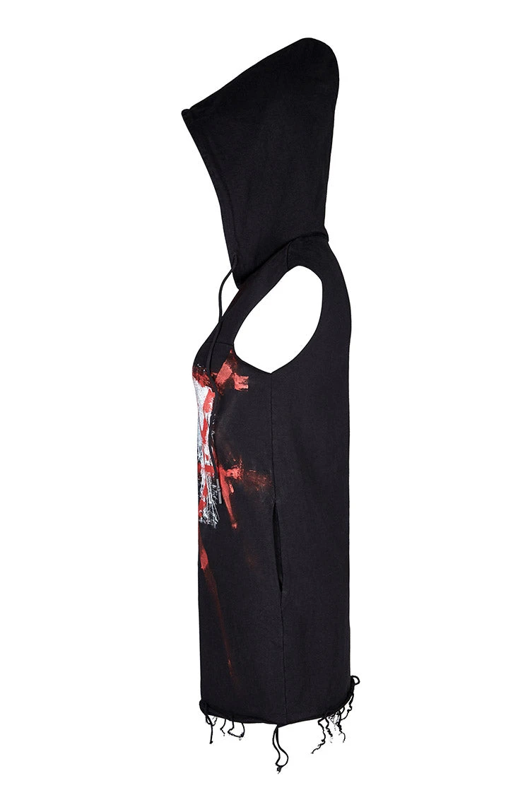 Fringe Dweller Sleeveless Hoodie Punk Rave Fringe Dweller Sleeveless Hoodie -PUNK RAVE Sales