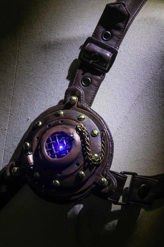 RQ-BL Steampunk Led Light Chest Harness (Unisex) 4 RQ-BL Steampunk Led Light Chest Harness (Unisex) - Image 4