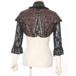 RQ-BL Leather & Lace Steampunk Bolero 3 RQ-BL Leather & Lace Steampunk Bolero -PUNK RAVE Sales 8 800x800 1200x