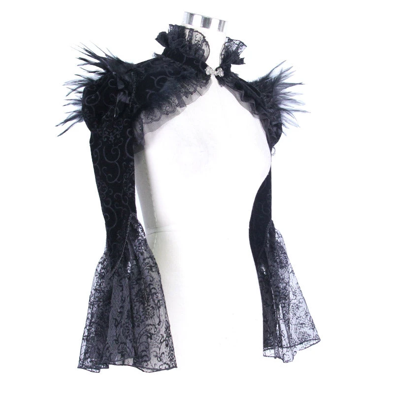 Feathers and Lace Shrug Devil Fashion Feathers And Lace Shrug -PUNK RAVE Sales 800 e3b8cec9 d334 4781 9088