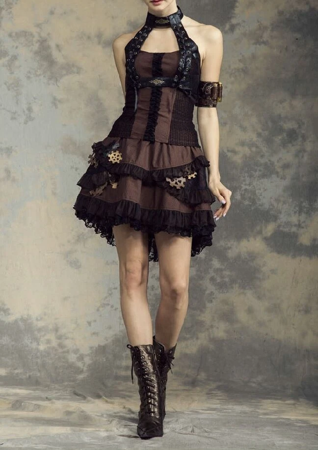 Steampunk Corset Top RQ-BL Steampunk Corset Top -PUNK RAVE Sales