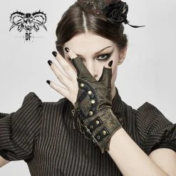 Devil Fashion Steampunk Half Gloves