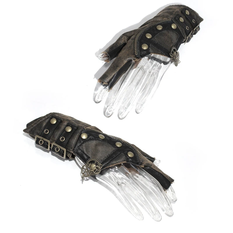 Steampunk Half Gloves Devil Fashion Steampunk Half Gloves -PUNK RAVE Sales GE014 1 c8c96076 c4a6 4a08 b8a0