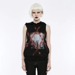 Punk Rave Fringe Dweller Sleeveless Hoodie