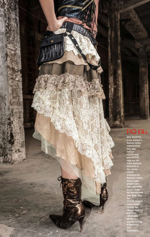 Baroness Steamy Steampunk Skirt RQ-BL Baroness Steamy Steampunk Skirt -PUNK RAVE Sales