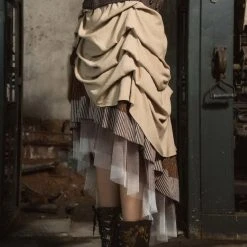 RQ-BL Steampunk Ruched Skirt