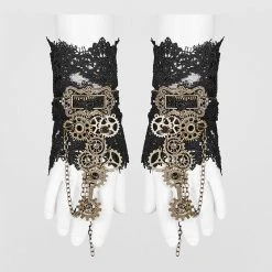Punk Rave Steampunk Gears And Spikes Gloves