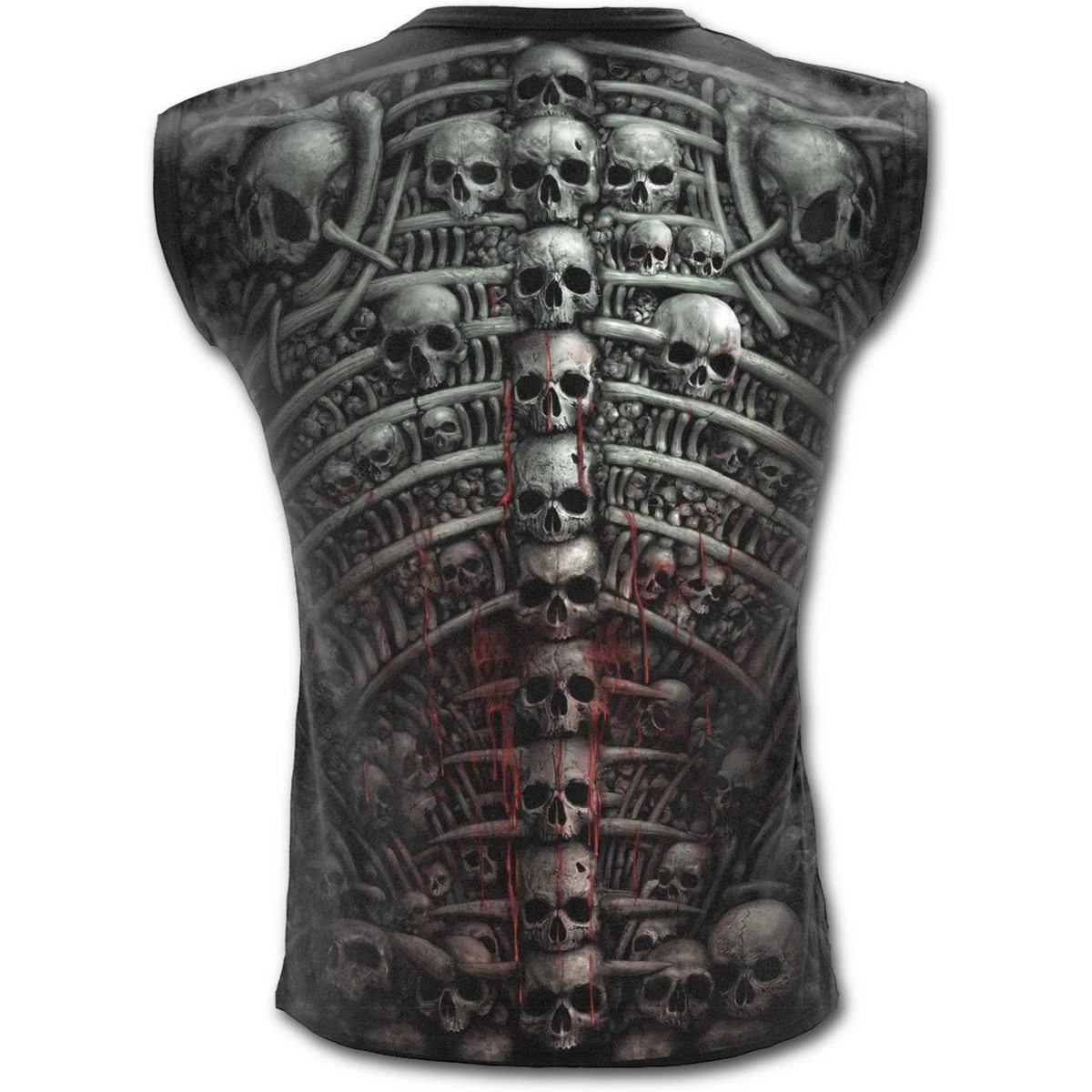 Necromancer Sleeveless T-Shirt Spiral Direct Necromancer T-Shirt -PUNK RAVE Sales death ribs spiral