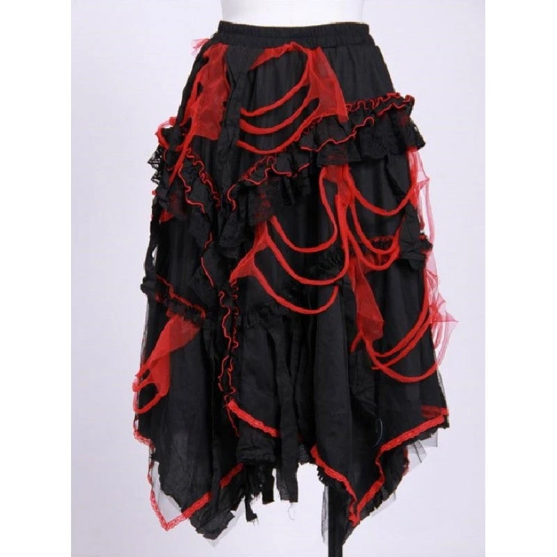 Shredded Fantasy Skirt RQ-BL Shredded Fantasy Skirt -PUNK RAVE Sales lolita long skirt
