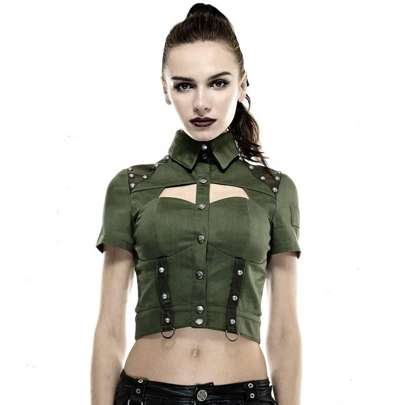 Military Sweetheart Top Punk Rave Military Sweetheart Top -PUNK RAVE Sales military sweetheart top