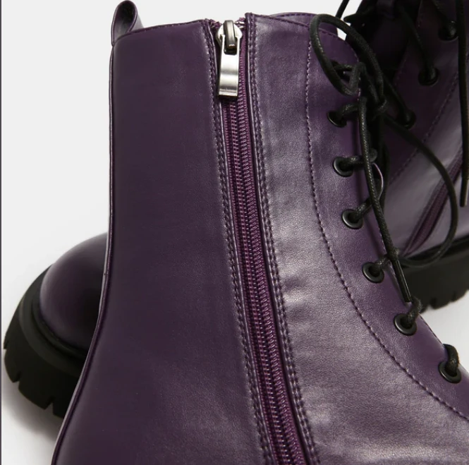 My Purple Combat Boots Koi Footwear My Purple Combat Boots -PUNK RAVE Sales purple combat boots zipper