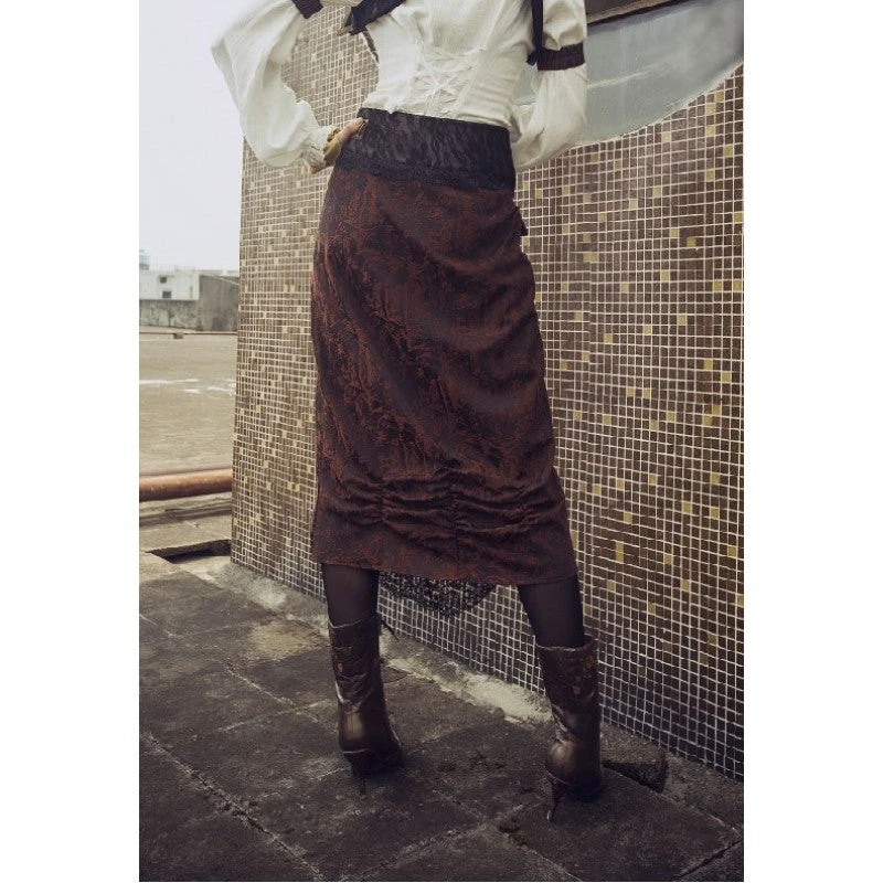 Steampunk Sadie Skirt RQ-BL Steampunk Sadie Skirt -PUNK RAVE Sales rq bl sp 149