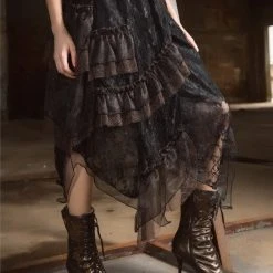 Alternative view of RQ-BL Alexia Steampunk Skirt