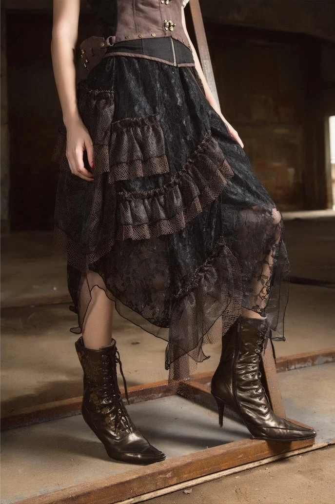 RQ-BL Alexia Steampunk Skirt 2 RQ-BL Alexia Steampunk Skirt - Image 2