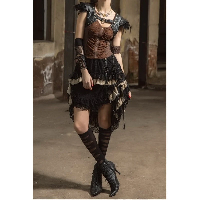 RQ-BL Violetta Steampunk Skirt 2 RQ-BL Violetta Steampunk Skirt - Image 2