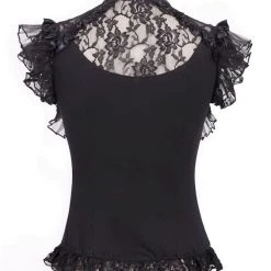Alternative view of RQ-BL Countess Black Sleeveless Top