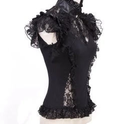RQ-BL Countess Black Sleeveless Top 7 RQ-BL Countess Black Sleeveless Top -PUNK RAVE Sales sleeveless victorian top rq bl 21223 1200x