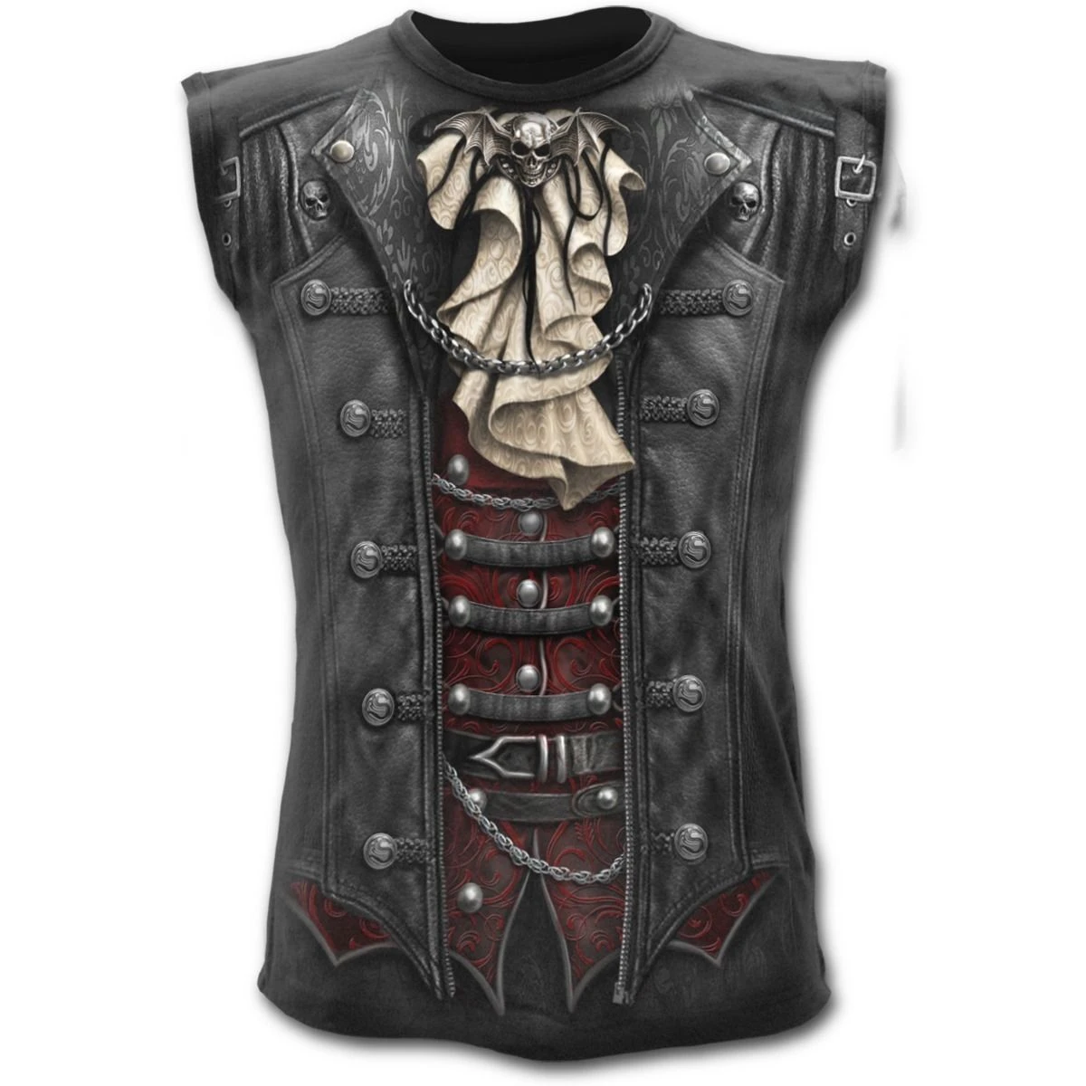 Night Walker Sleeveless T-Shirt Spiral Direct Night Walker Sleeveless T-Shirt -PUNK RAVE Sales spiral goth wrap sleeveless