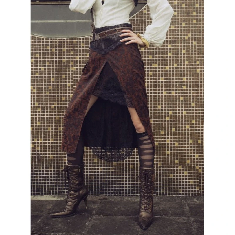 Steampunk Sadie Skirt RQ-BL Steampunk Sadie Skirt -PUNK RAVE Sales steampunk sadie skirt