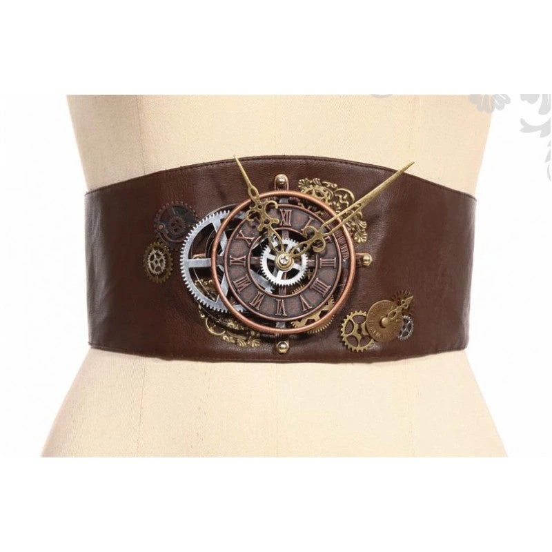 Very Timely Steampunk Clock belt RQ-BL Very Timely Steampunk Clock Belt -PUNK RAVE Sales very timely steampunk clock belt